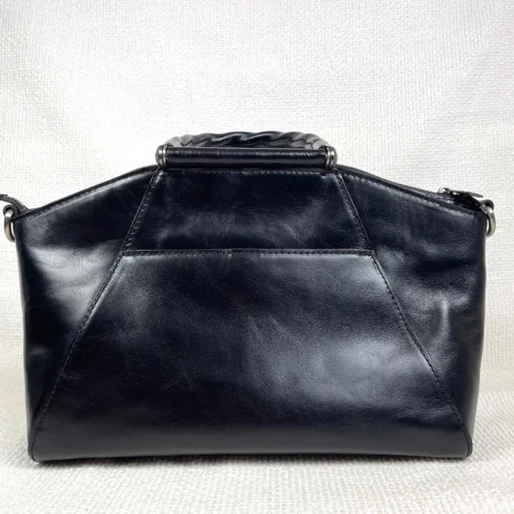 Patricia Nash Holland Top-Handle Black Leather Satchel/Crossbody P155106 EUC - Picture 12 of 16